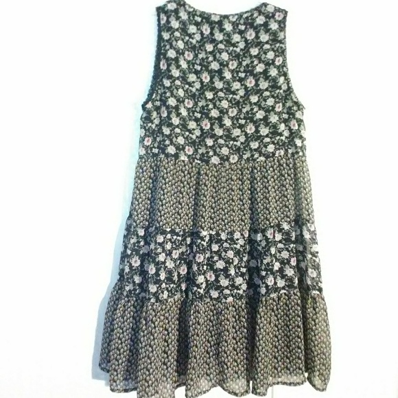 Honey Love Women Black Floral Baby Doll Tank Dress - Picture 4 of 8